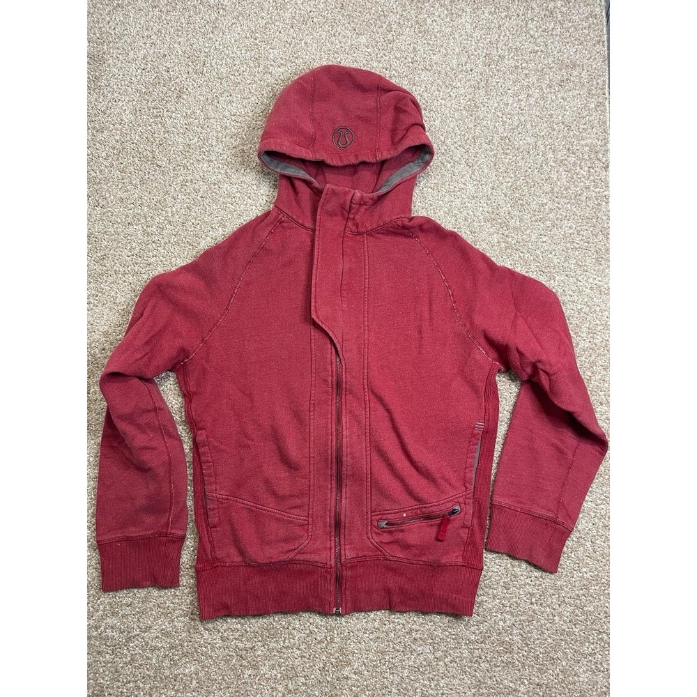 Lululemon Women's Red Scuba Full Zip Hoodie Size M